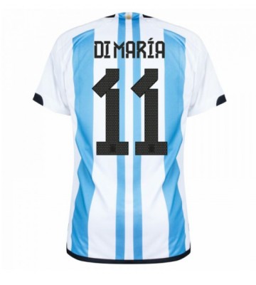 Argentina Angel Di Maria #11 Replica Home Stadium Shirt World Cup 2022 Short Sleeve